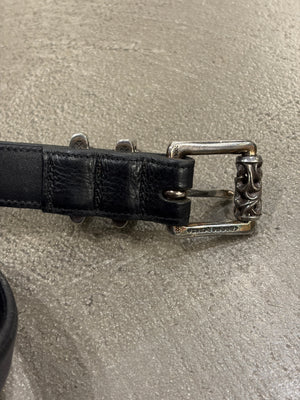 Chrome Hearts 1 inch 3-piece leather roller belt