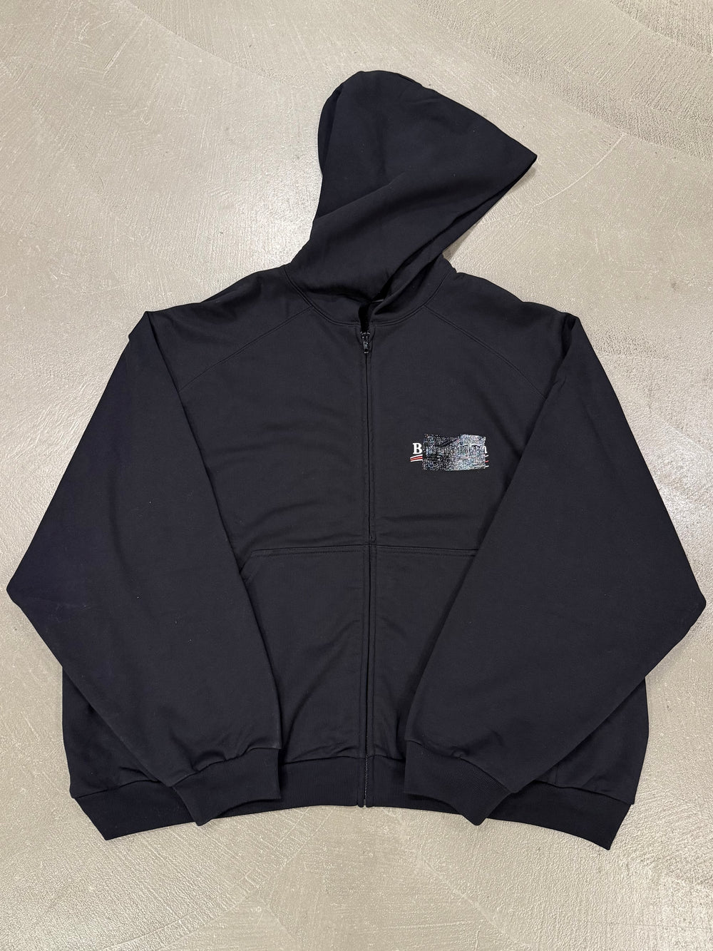 2022 Balenciaga political campaign tape logo hoodie