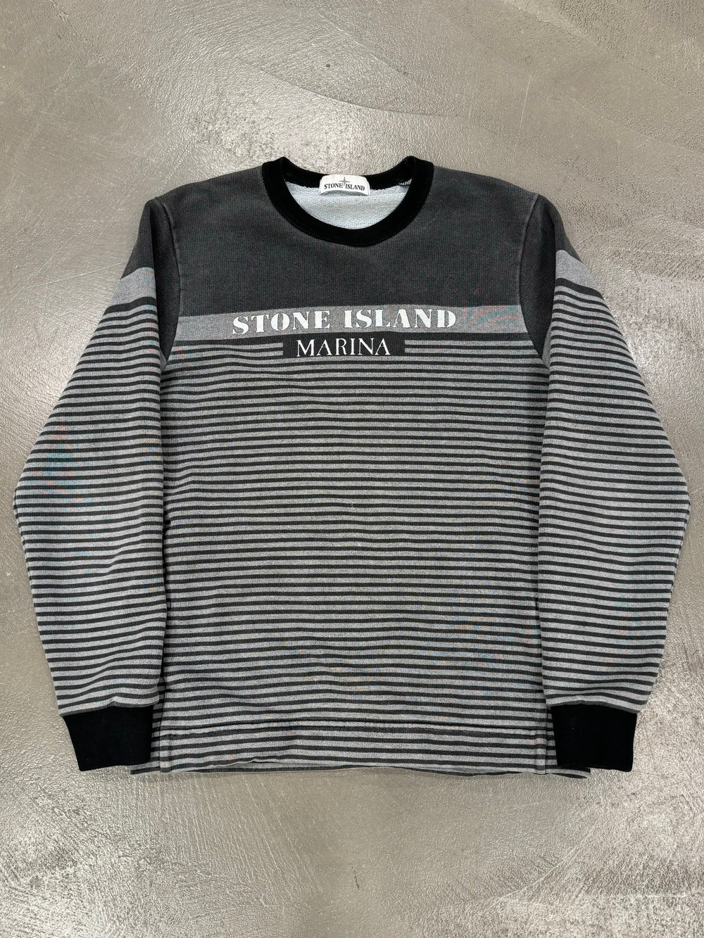 2000s Stone Island marina striped crewneck