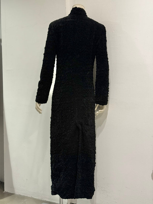 2000s Giorgio Armani astrakhan mandarin long coat