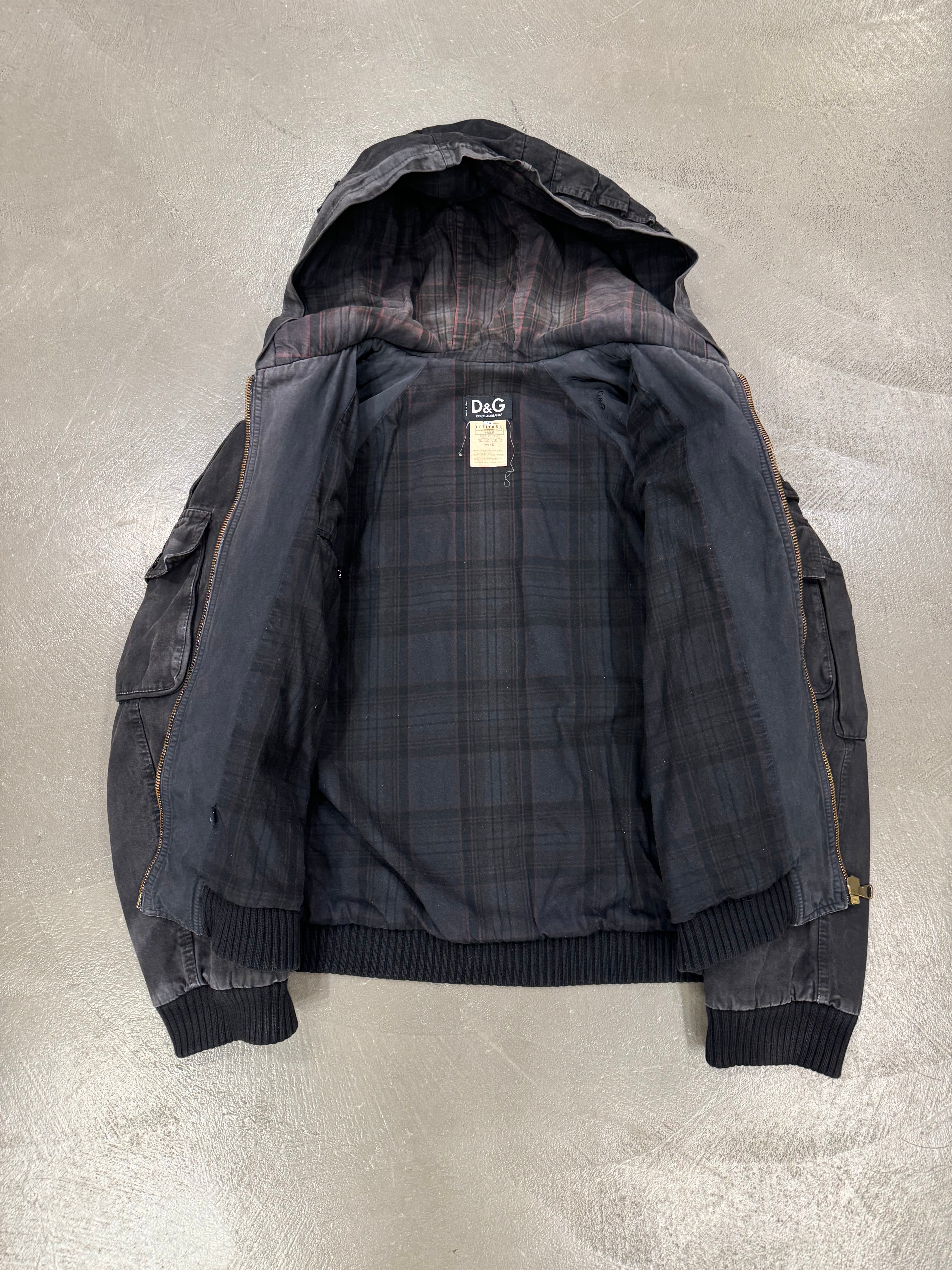A/W 2003 Dolce & Gabbana multi pocket cargo bomber jacket