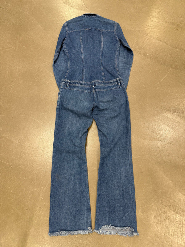 S/S1999 Alexander McQueen buster denim jumpsuit