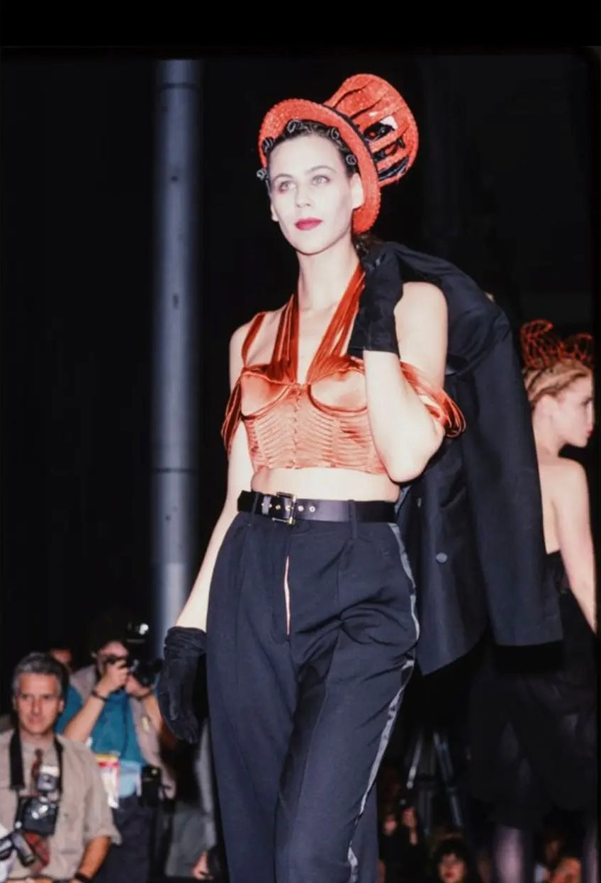 S/S1989 Jean Paul Gaultier iconic cone bra corset with shoulder straps