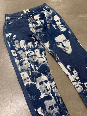 A/W1992 Jean Paul Gaultier jacquard face denim