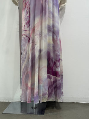 2010s Roberto Cavalli marble print maxi dress