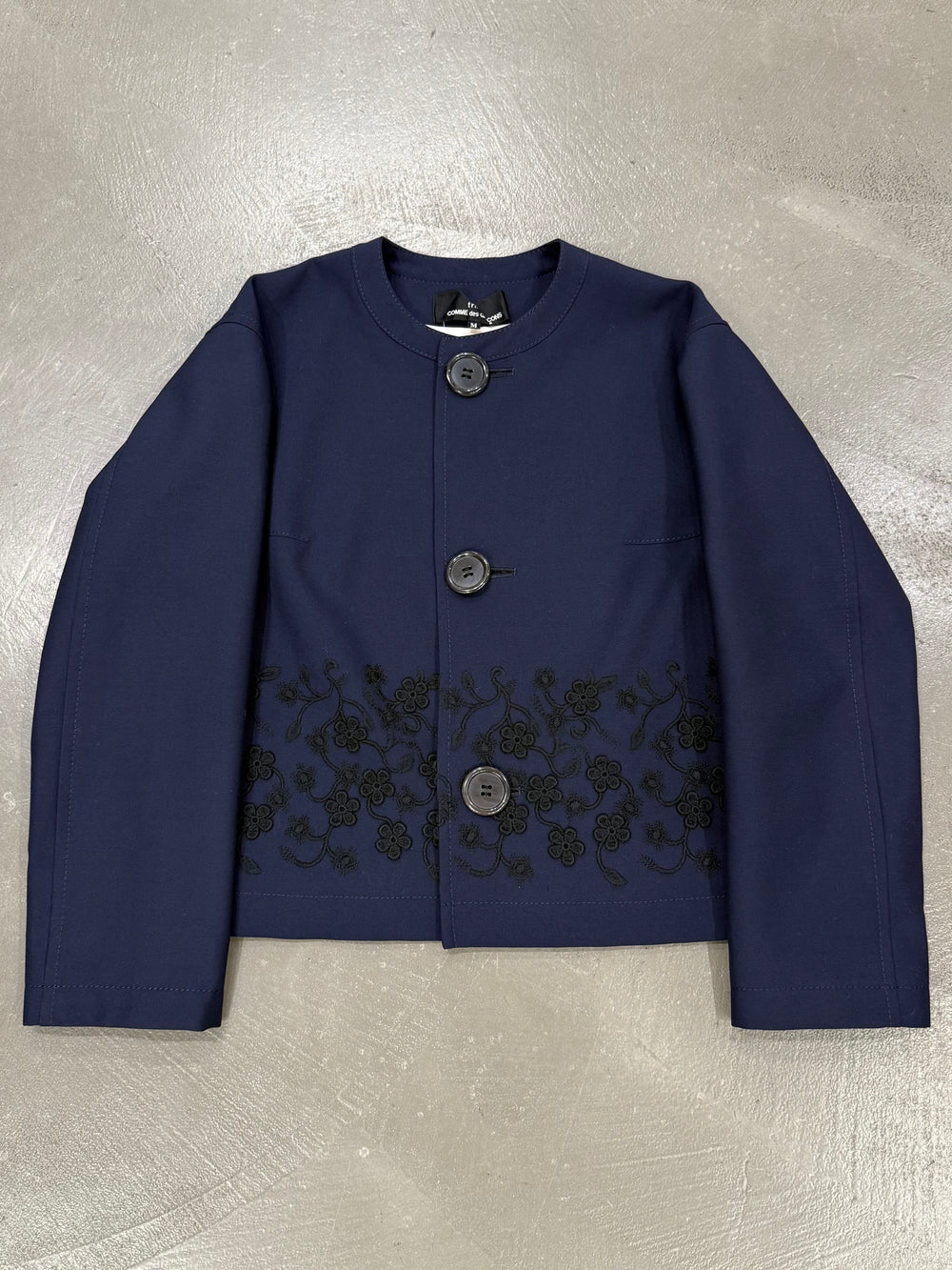 Comme des Garçons flower embroidery cropped jacket