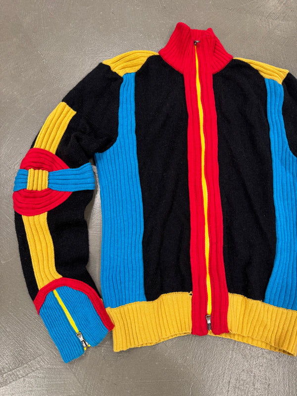 A/W2005 Gianfranco Ferré patchwork hand knitted sweater