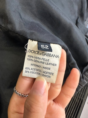 2000s Dolce & Gabbana black leather Jacket