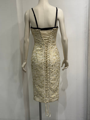 S/S2003 Dolce & Gabbana corset bra bodycon dress