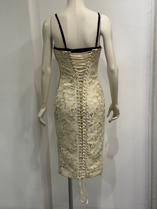 S/S2003 Dolce & Gabbana corset bra bodycon dress