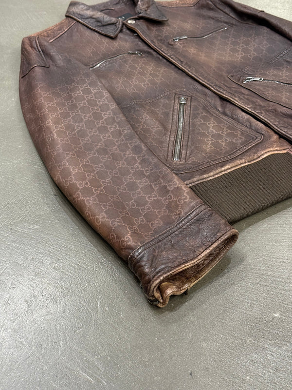 2010s Gucci "Guccissima" monogram leather jacket