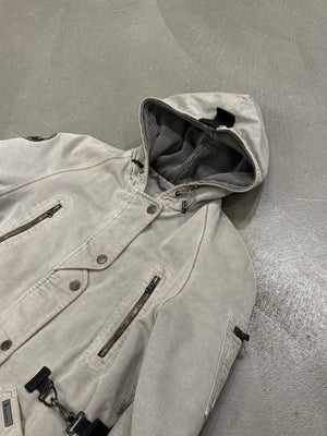 2000s Dolce & Gabbana hooded military parka with adjustable straps