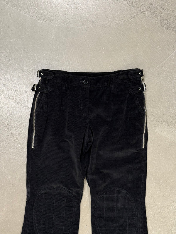 A/W2003 Dolce & Gabbana runway bondage corduroy biker pants