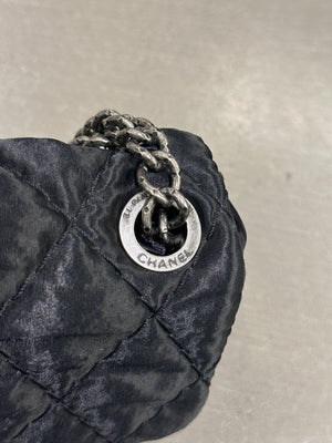 2009-2010 Chanel Single Flap chain satin bag