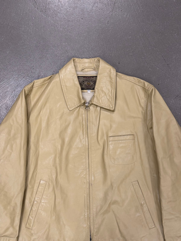1990s Emporio Armani work leather jacket
