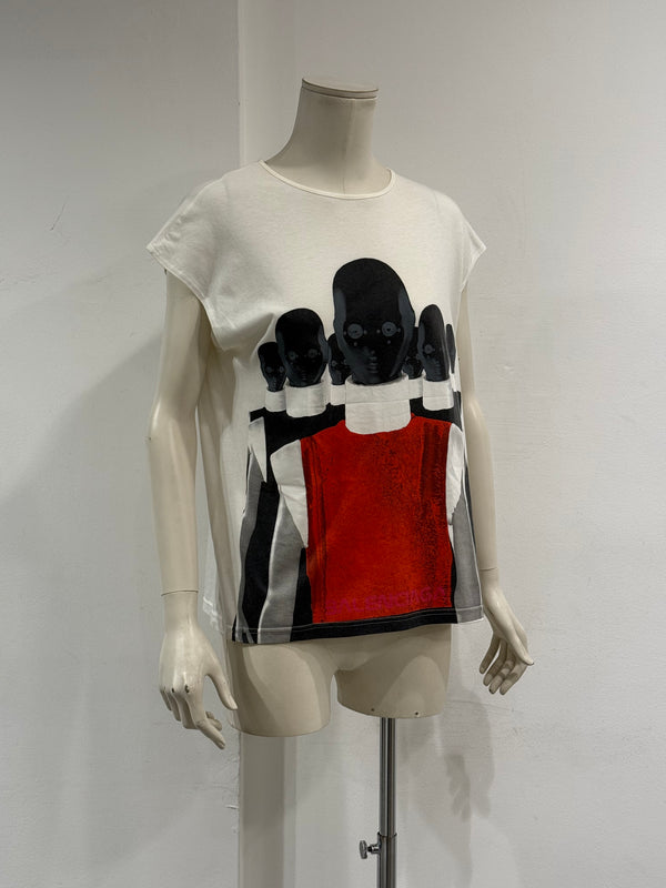2007 Balenciaga by Nicolas Ghesquière futuristic graphic t-Shirt