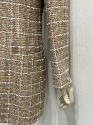 1990s Salvatore Ferragamo checked wool coat