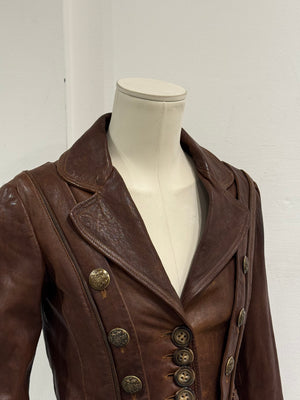 A/W2006 Dolce & Gabbana napoleon leather jacket