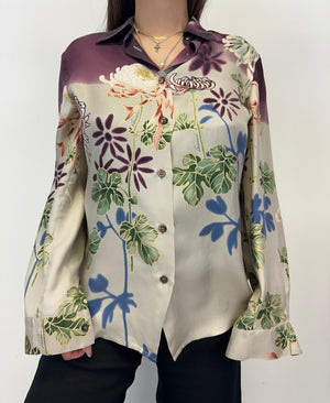 SS2001 Gucci by Tom Ford Chrysanthemum silk shirt