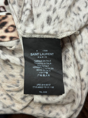 Saint Laurent by Hedi Slimane animal leopard printed tee shirt