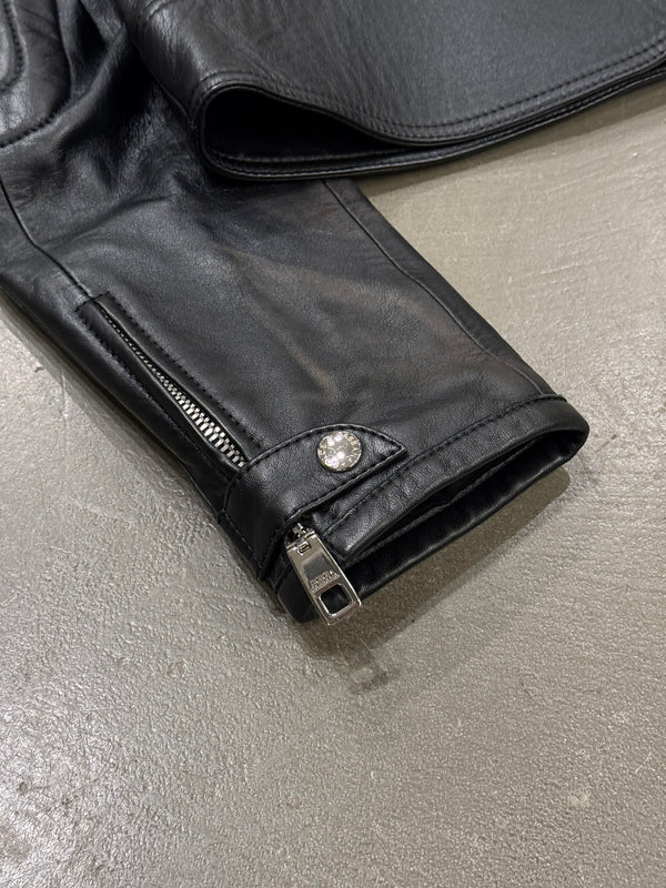 2020s Dolce & Gabbana moto biker leather jacket