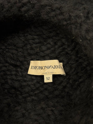 1990s Emporio Armani patchwork heavy hand knitted sweater
