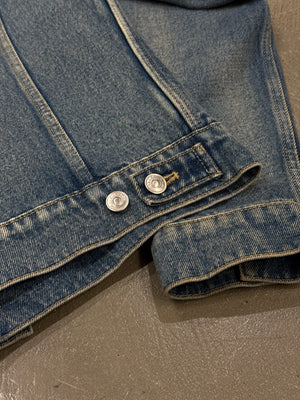 2016 Balenciaga back embroidered logo denim jacket