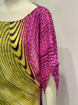 S/S2001 Roberto Cavalli psychedelic illusion blouse top / mini dress
