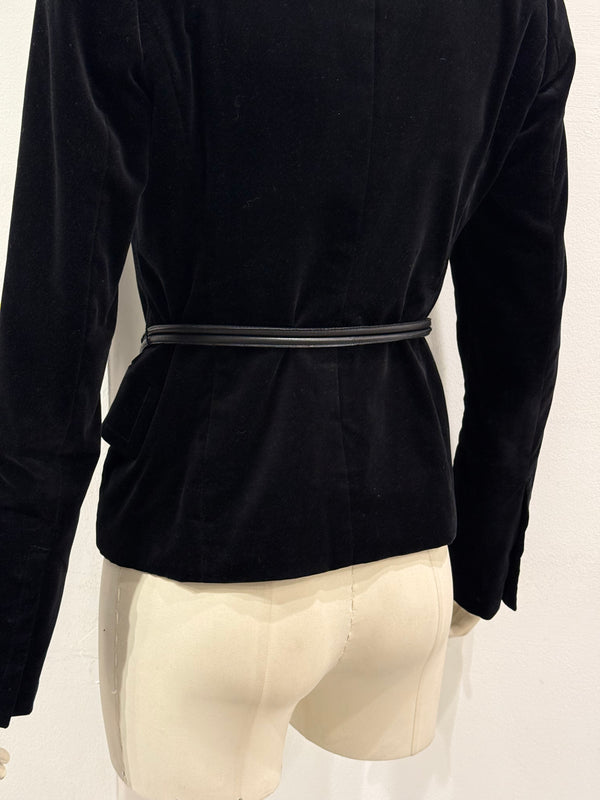 F/W2004 Gucci by Tom Ford velvet blazer with belt