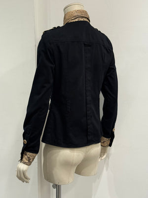 2000s Dolce & Gabbana real Python trim shirt