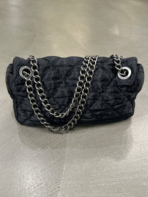 2009-2010 Chanel Single Flap chain satin bag