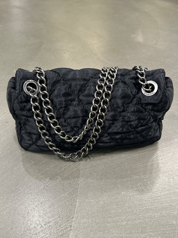 2009-2010 Chanel Single Flap chain satin bag