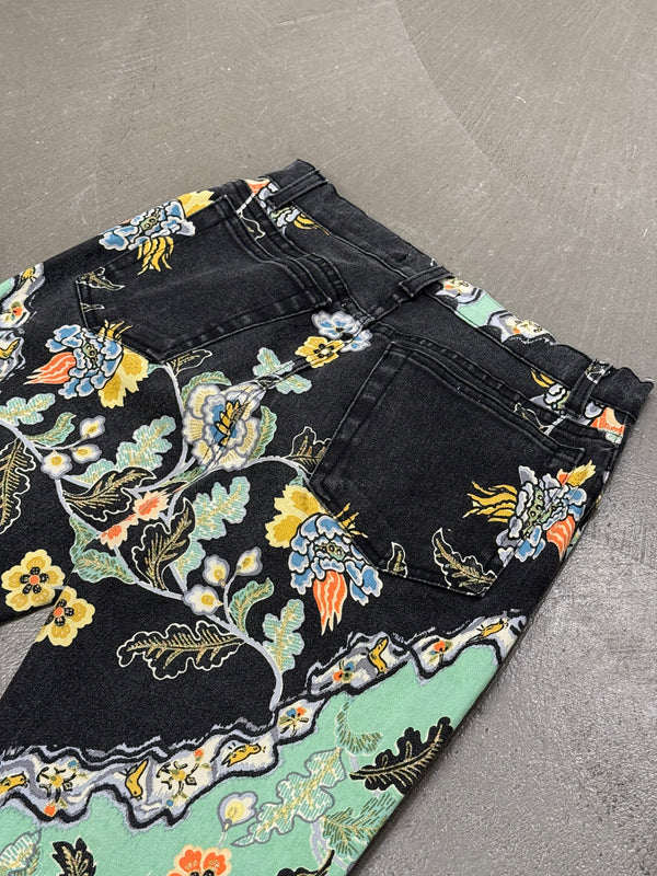 S/S2003 Roberto Cavalli chinoserie print set (top, cardigan & jeans)