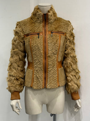 F/W2008 Cavalli rabbit fur hybrid soldier jacket