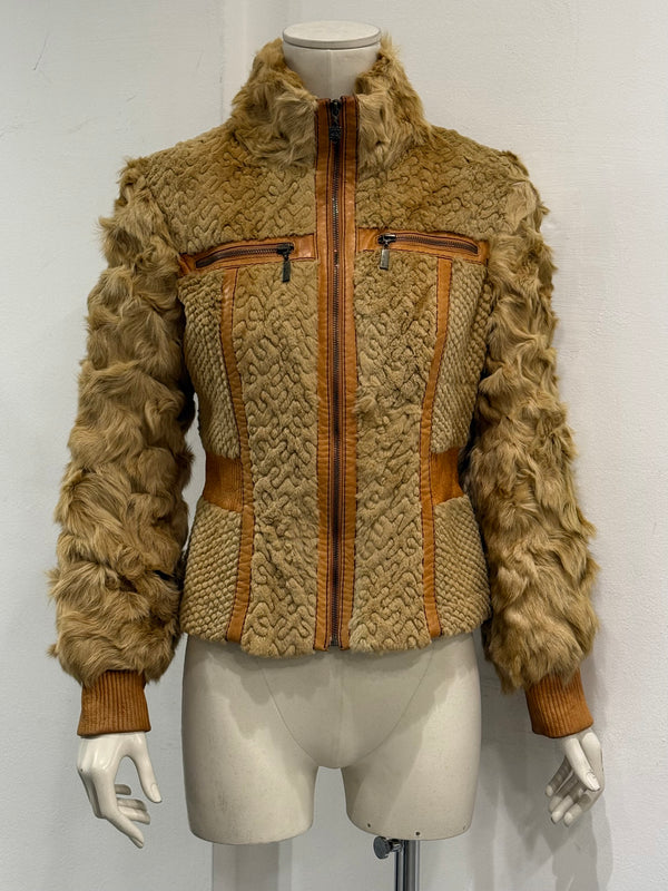 F/W2008 Cavalli rabbit fur hybrid soldier jacket