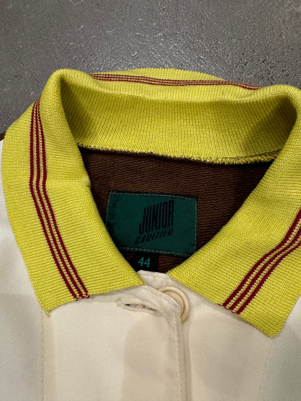 1990s Jean Paul Gaultier Junior cropped hybrid college jacket