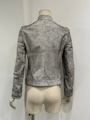 S/S2002 Ann Demeulemeester runway cracked leather Napoleon military jacket