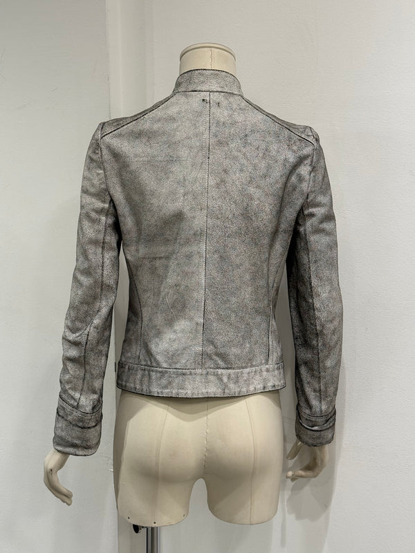 S/S2002 Ann Demeulemeester runway cracked leather Napoleon military jacket