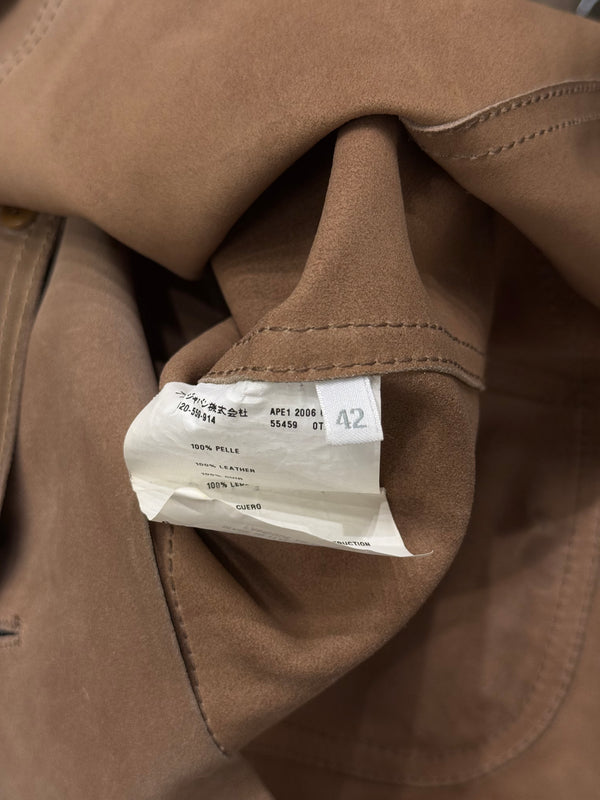 2000s Prada paneled western suede leather blazer