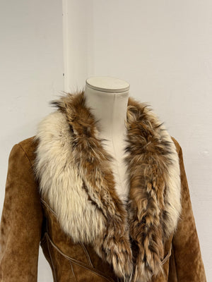 F/W2004 Roberto Cavalli shearling jacket with fur collar