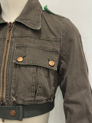 1990s Cavalli cropped military jacket