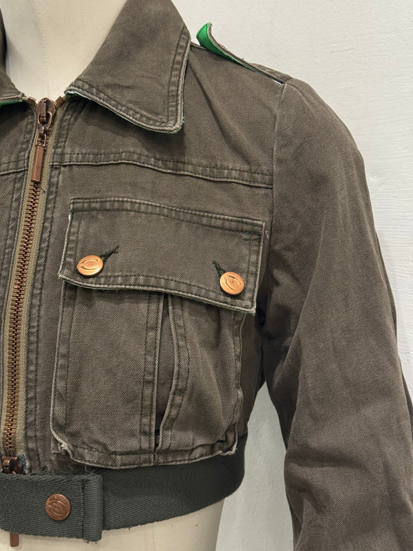 1990s Cavalli cropped military jacket