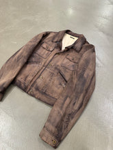 Load image into Gallery viewer, 2000s Miu Miu stained treatment leather jacket
