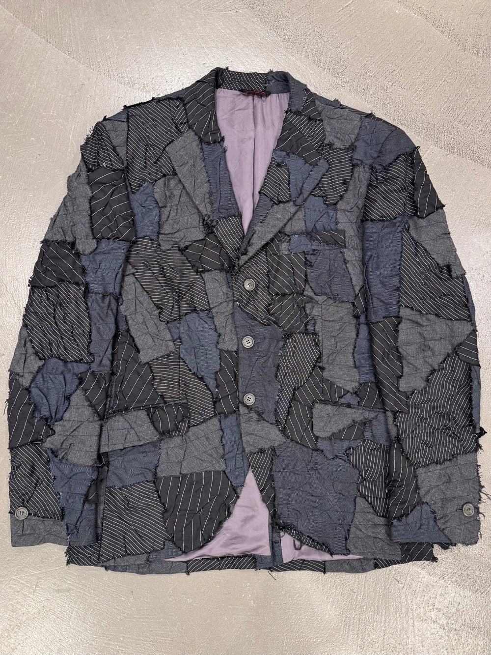 2000s Romeo Gigli handmade patchwork blazer