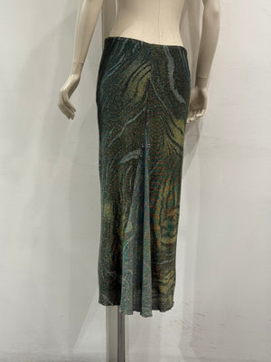 2000s Roberto Cavalli embellished midi skirt