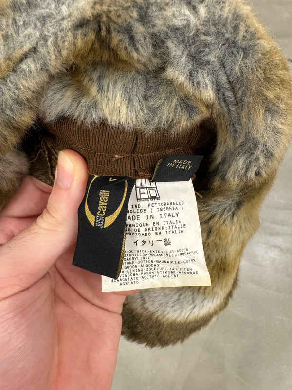 2000s Just Cavalli Chapka faux fur hat