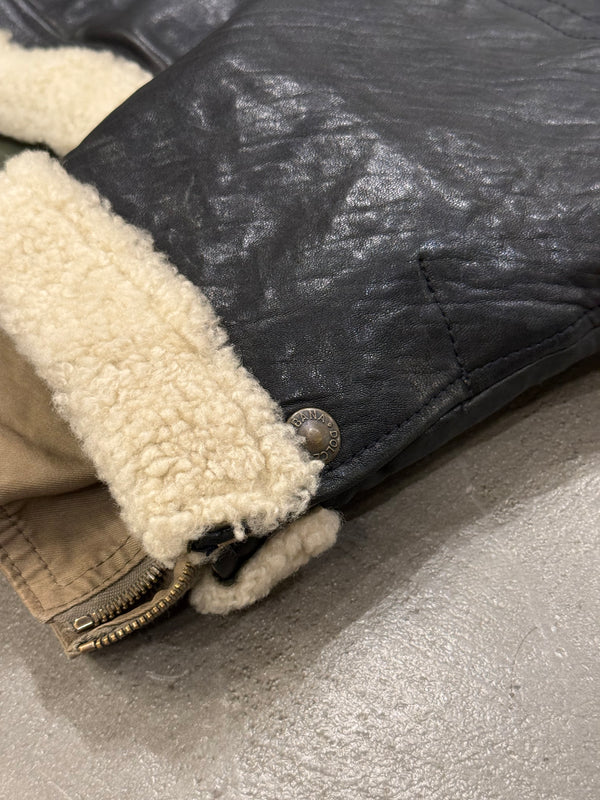 A/W2005 Dolce & Gabbana runway hybrid reconstructed military leather jacket