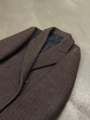 2010s Acne Studios double-breasted herringbone wool overcoat