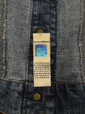 2000s Dolce & Gabbana denim pocket corset