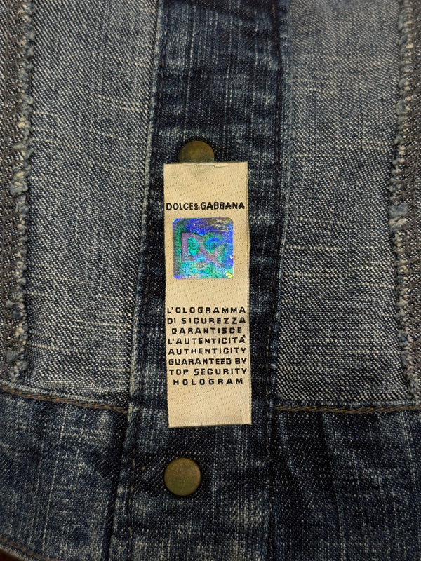 2000s Dolce & Gabbana denim pocket corset